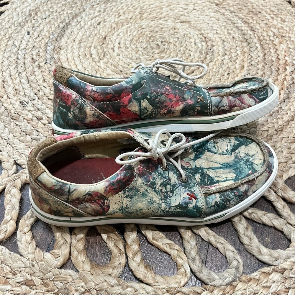 Twisted X Womens Marbled Tie-Dye Kicks Slip-on Casual Boat Shoes WCA0026 7.5